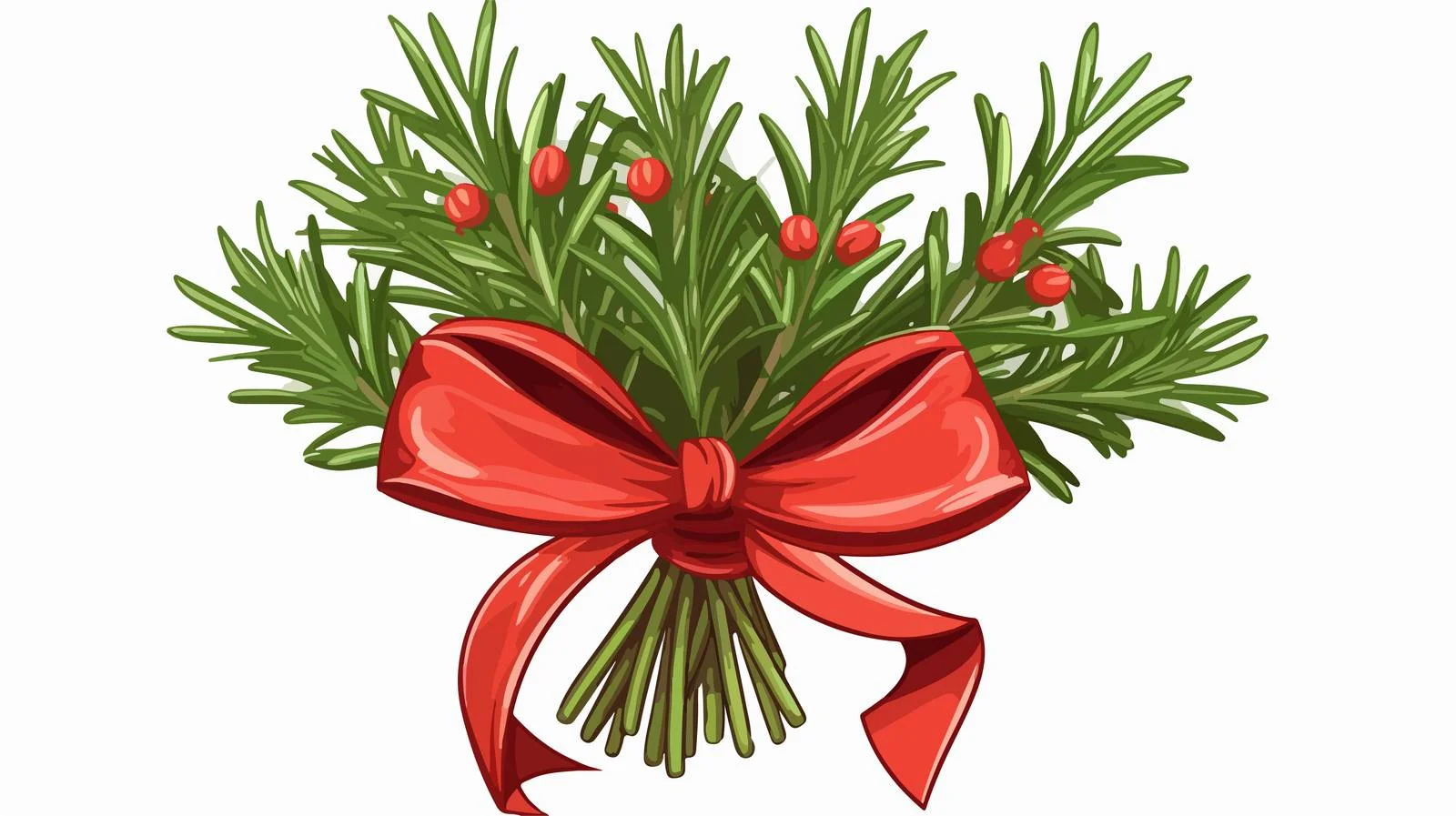 Detailed Green Rosemary Sprig Vector Graphic — free download from Dotvec