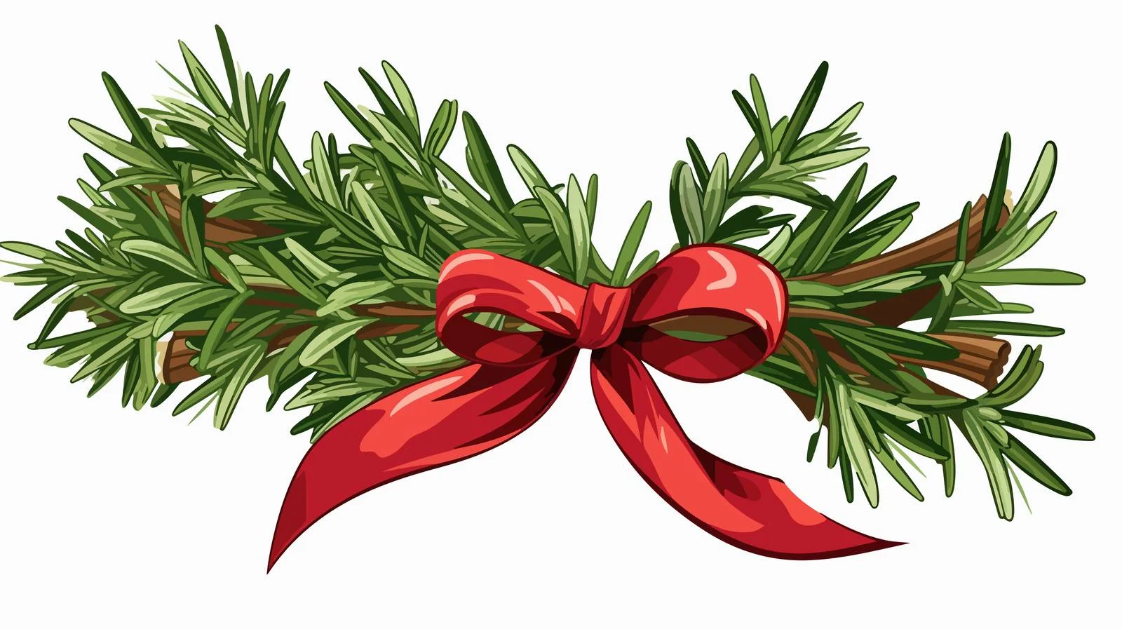 Elegant Rosemary Herb Sprig Vector Illustration — free download from Dotvec