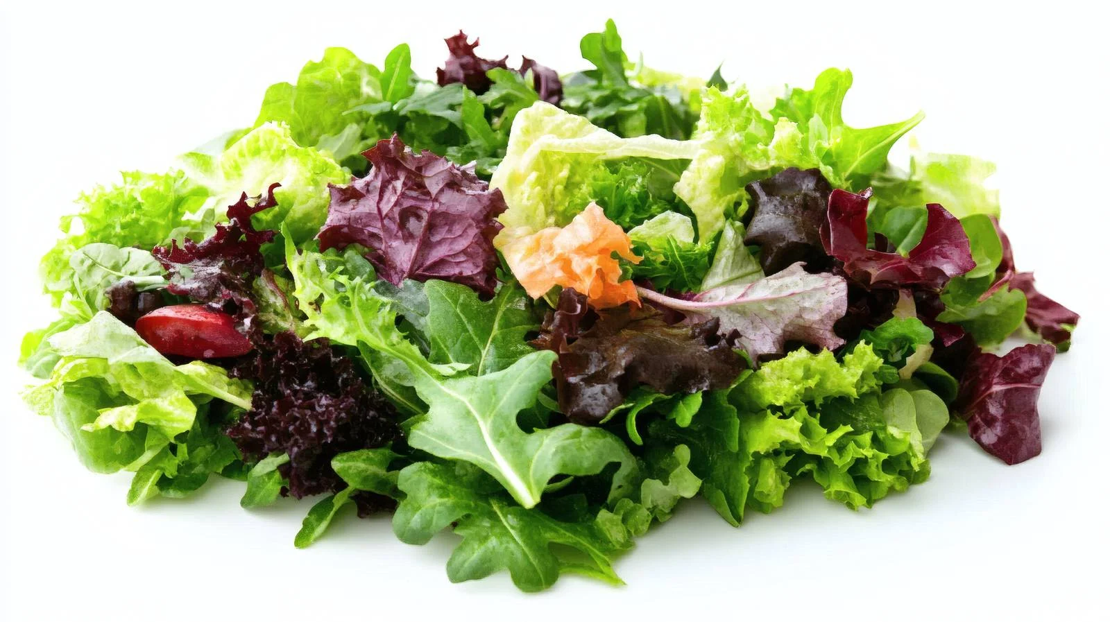 Fresh Green Salad Mix on White Background — free download from Dotvec