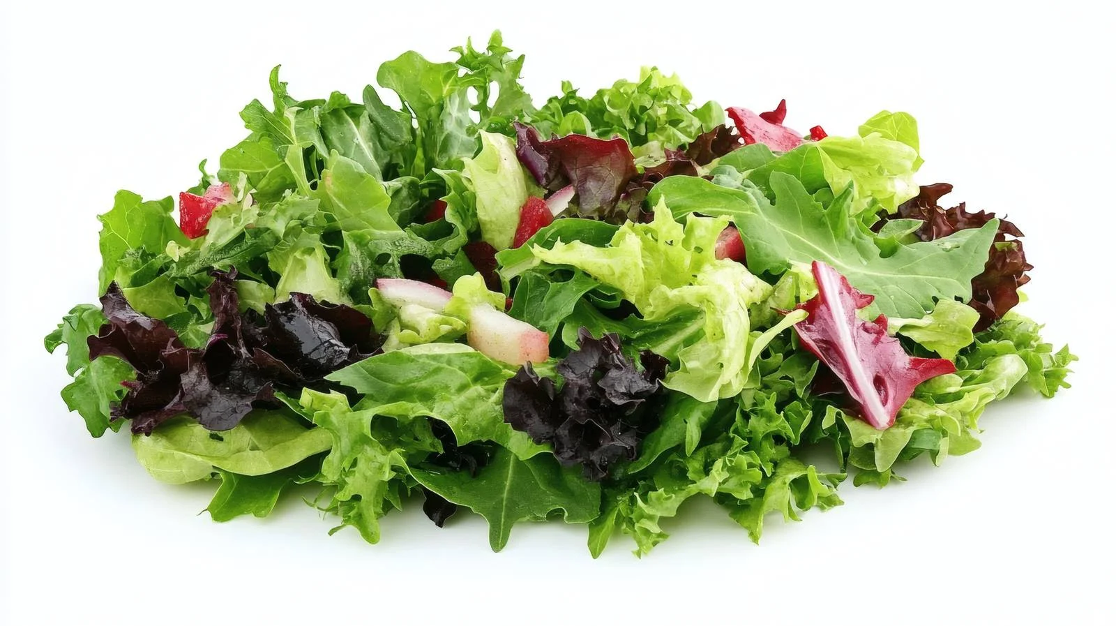Fresh Green Salad on White Background — free download from Dotvec