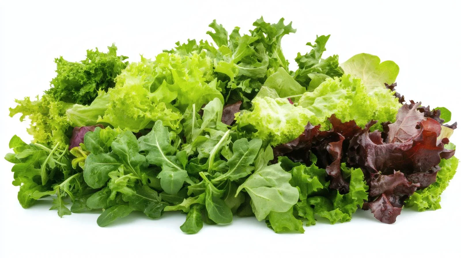 Fresh Green Salad on White Background — free download from Dotvec