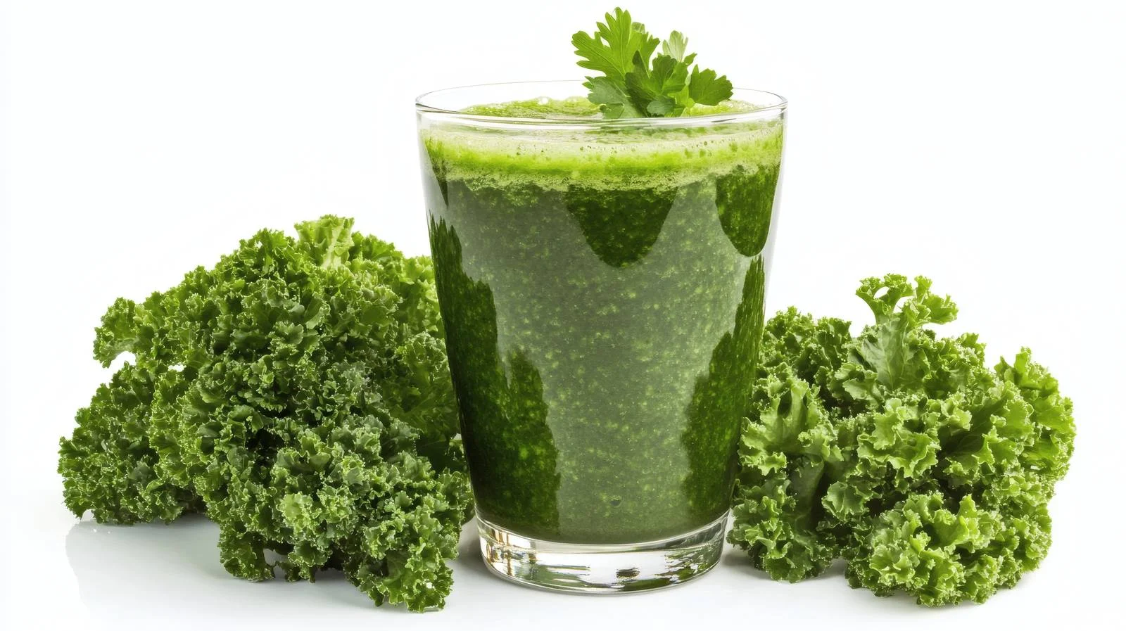 Refreshing Green Smoothie in Glass on White — free download from Dotvec