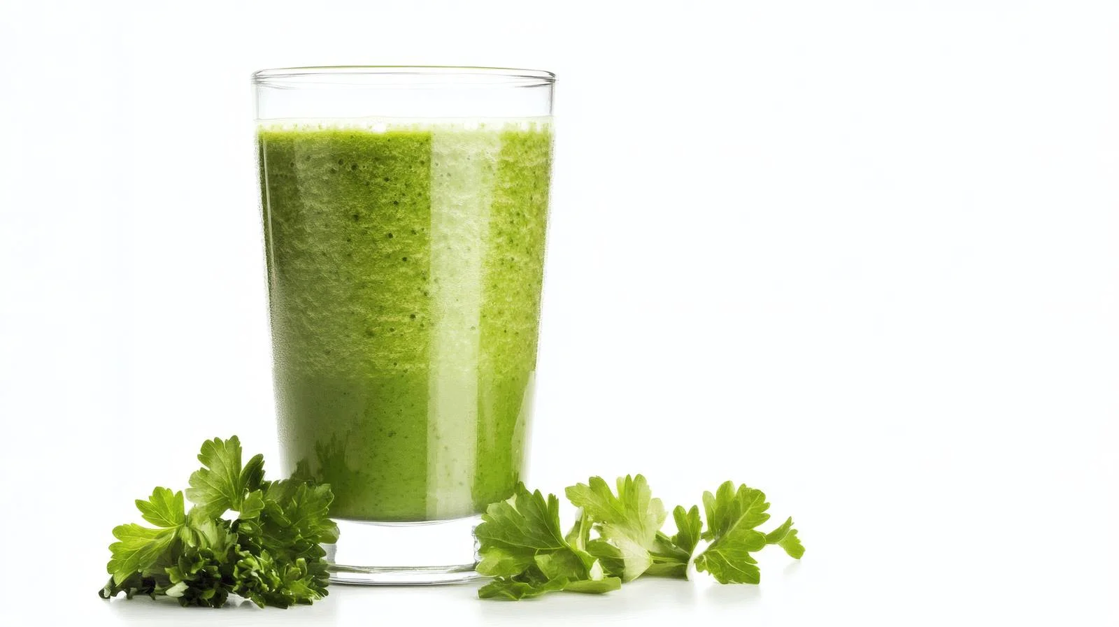 Fresh Green Smoothie in Glass on White — free download from Dotvec