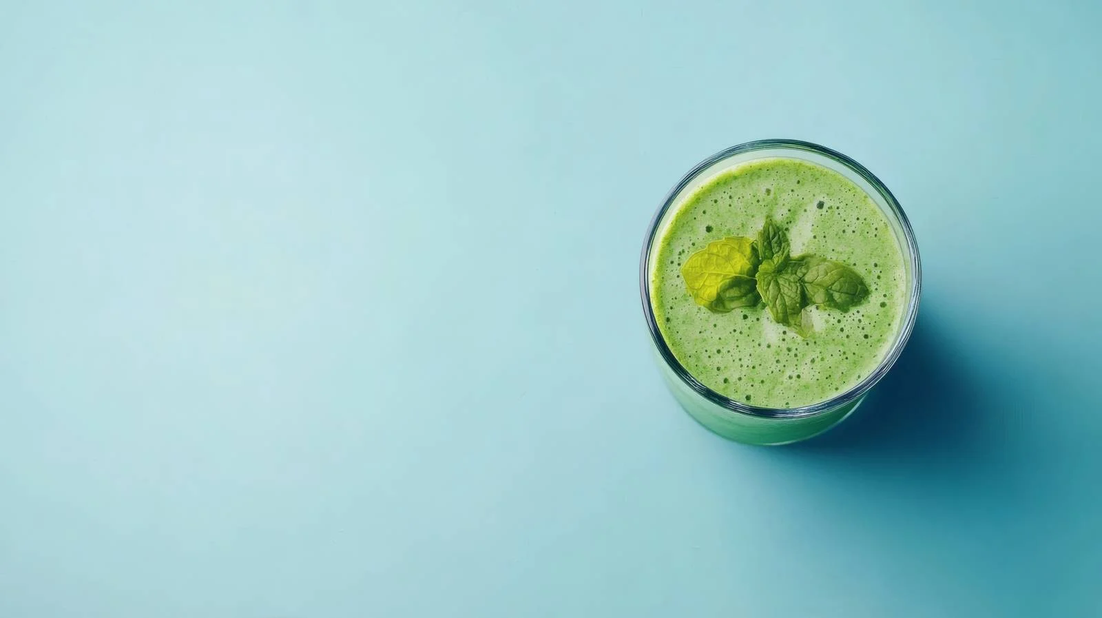 Vibrant Green Smoothie on Blue Surface — free download from Dotvec