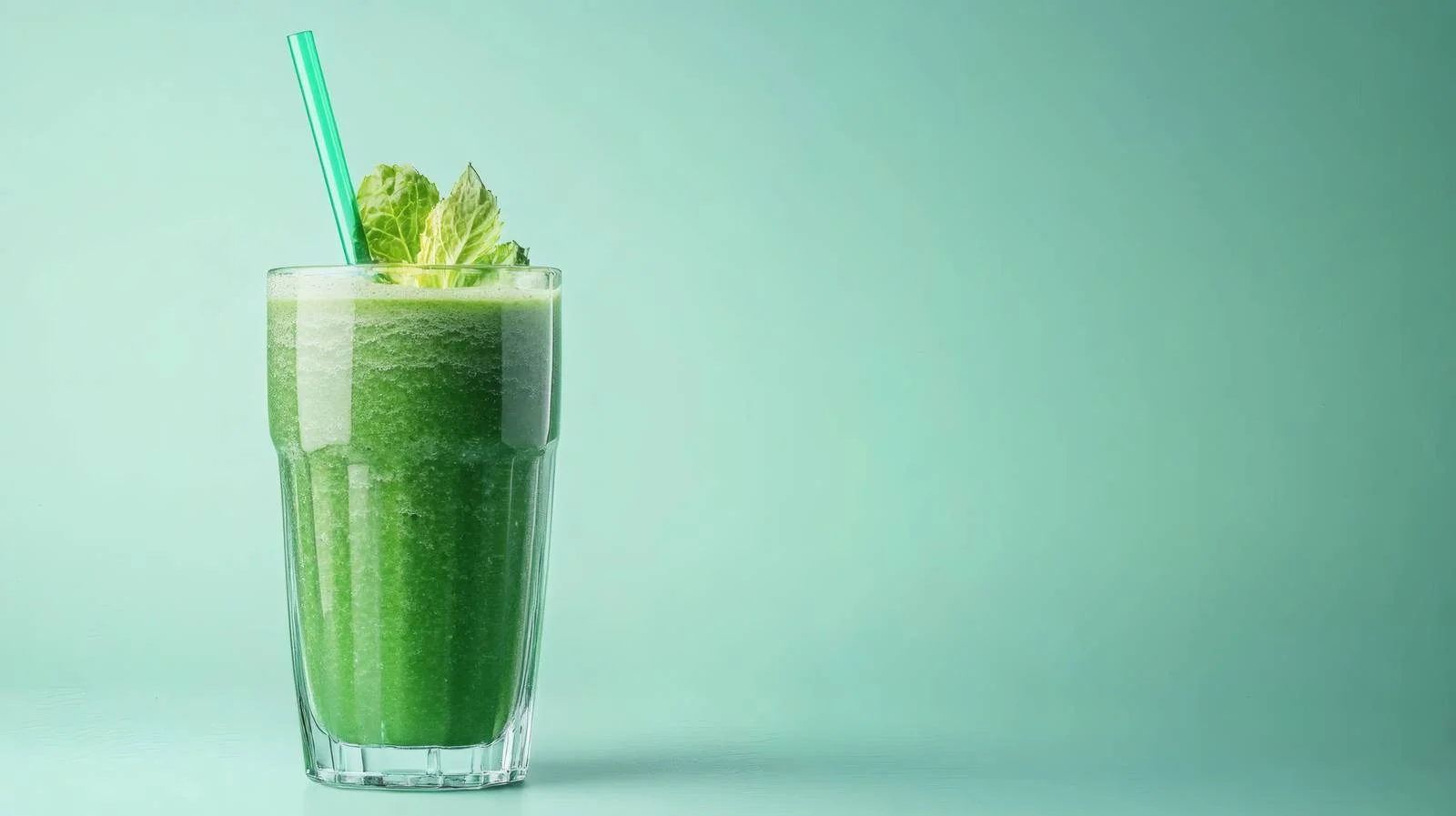 Vibrant Green Smoothie on Blue Background — free download from Dotvec
