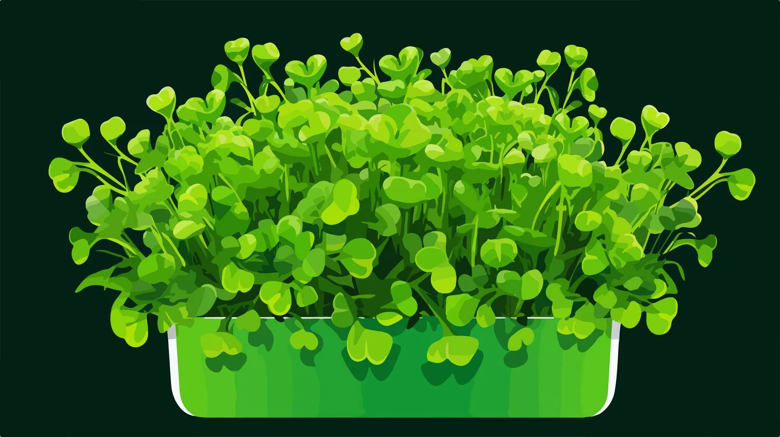 Vibrant Microgreens Sprouting in Pot — free download from Dotvec