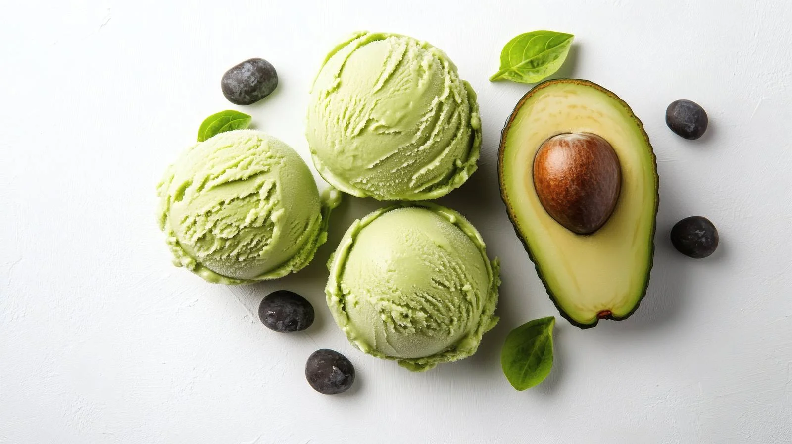 Avocado Ice Cream on White Background — free download from Dotvec
