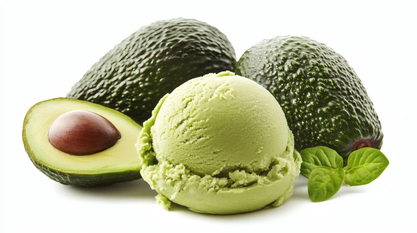 Avocado ice cream on white background — free download from Dotvec