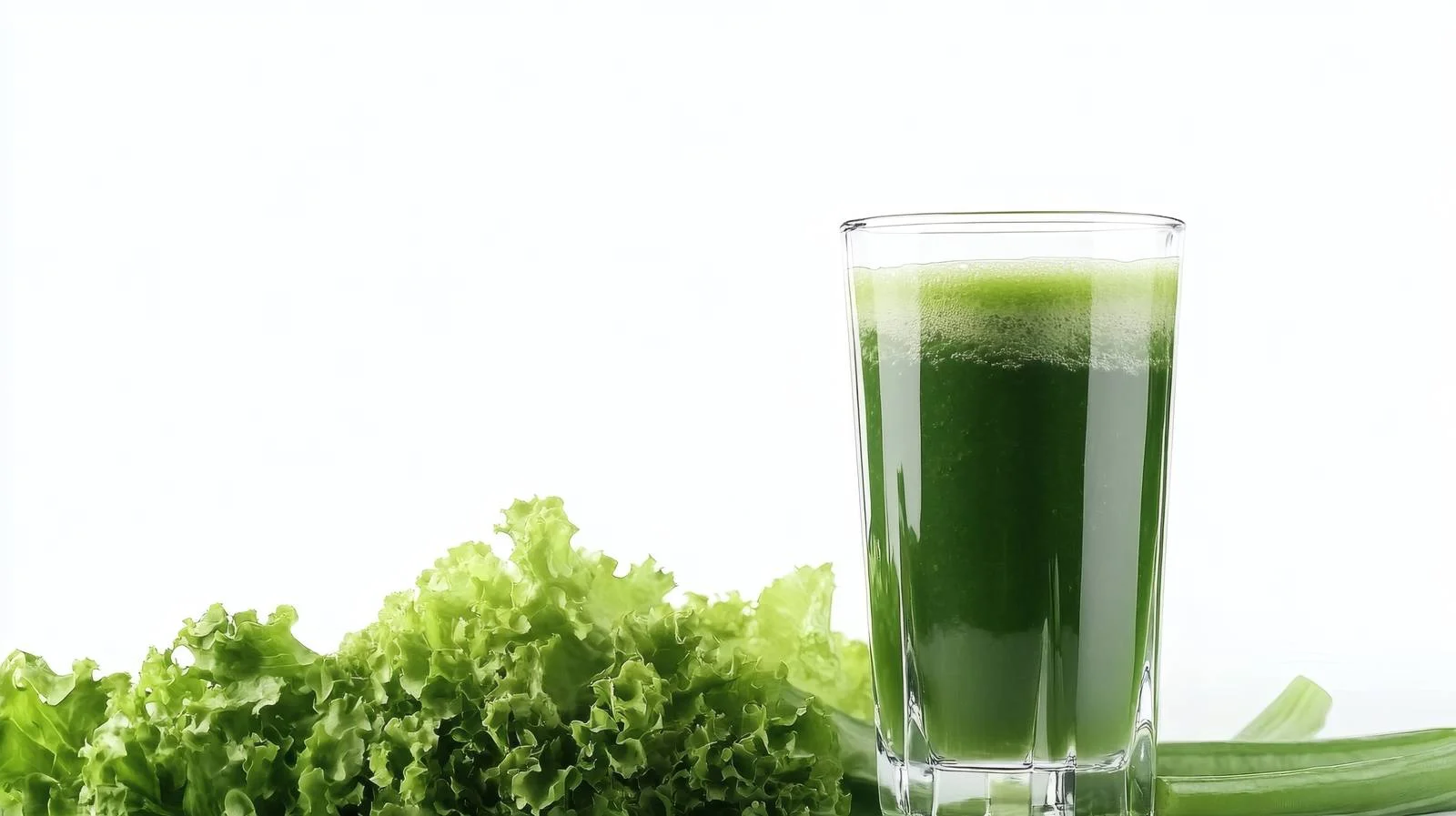 Refreshing Green Veggie Juice on White — free download from Dotvec