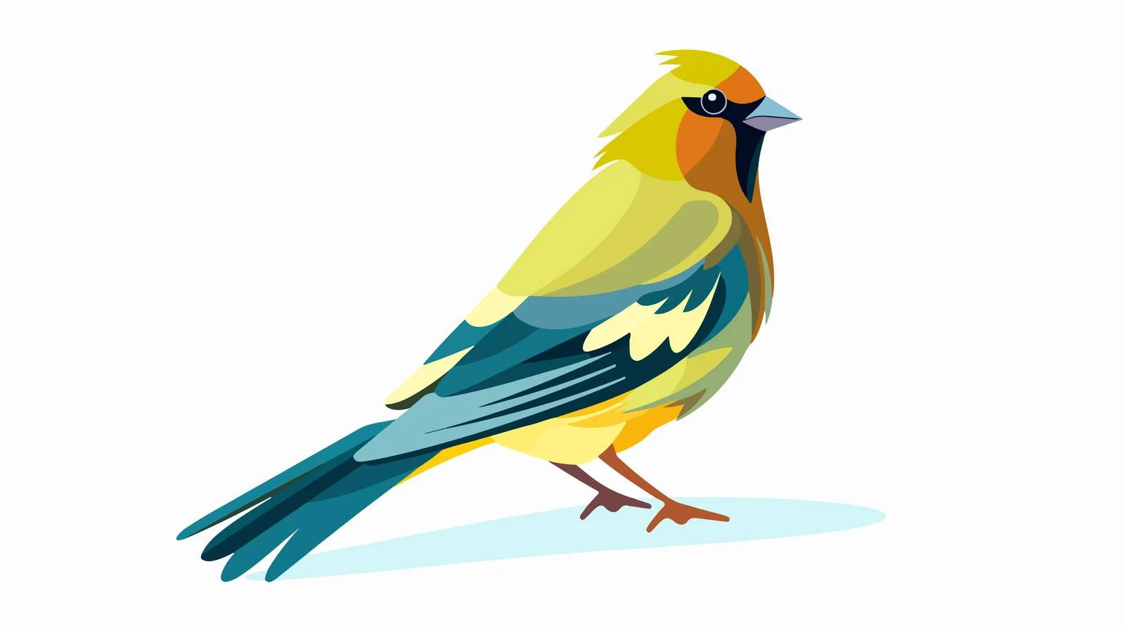 Vibrant Greenfinch Profile Showing Multicolored Plumage — free download from Dotvec