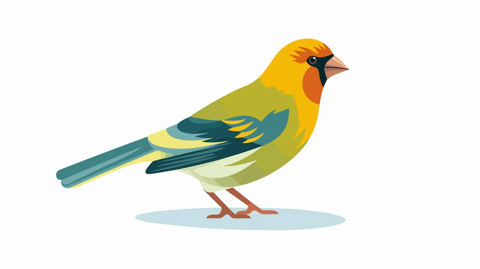Vibrant Greenfinch Profile with Colorful Plumage — free download from Dotvec