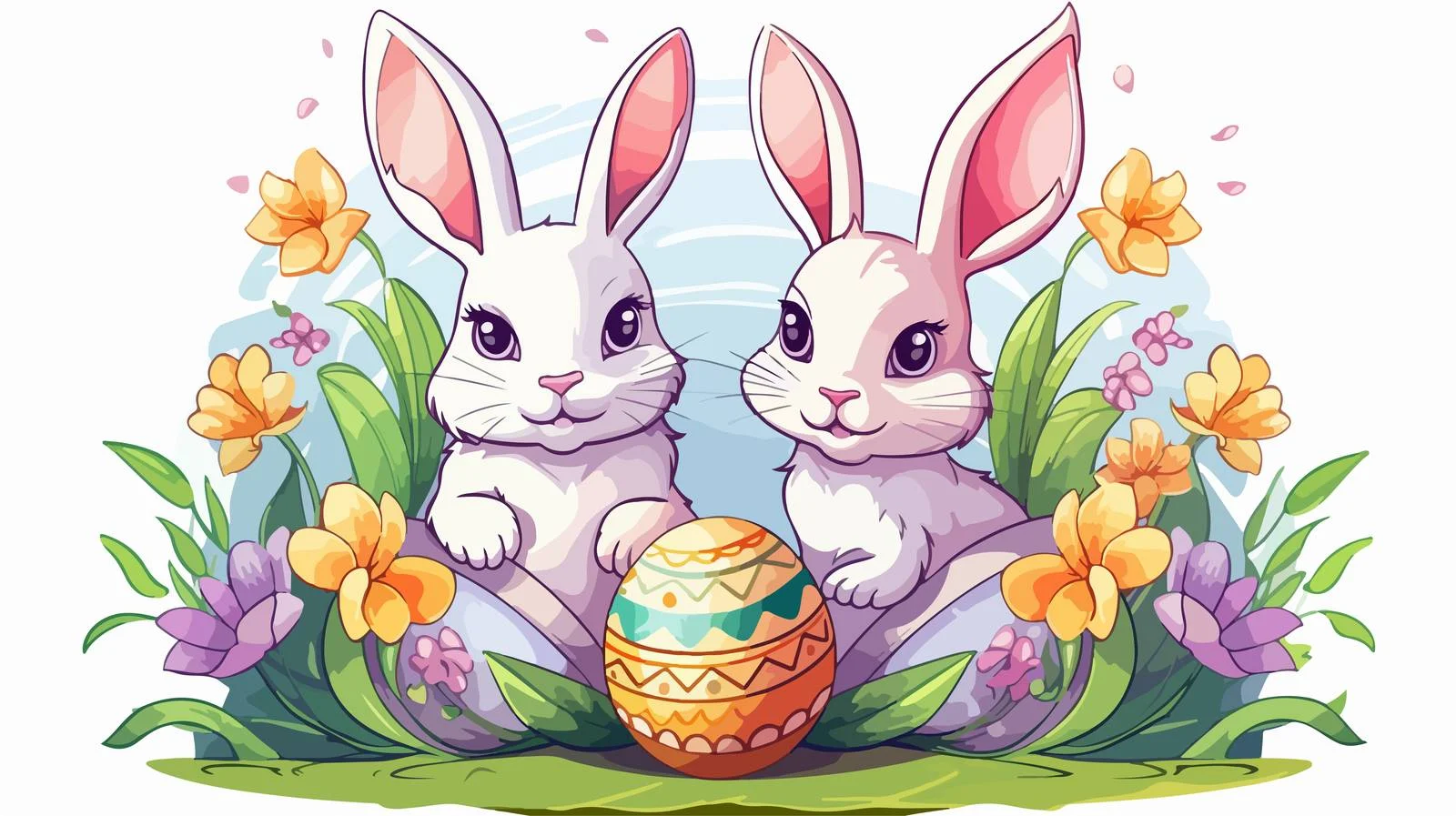 Easter Greeting Card Style Vector Illustration — free download from Dotvec