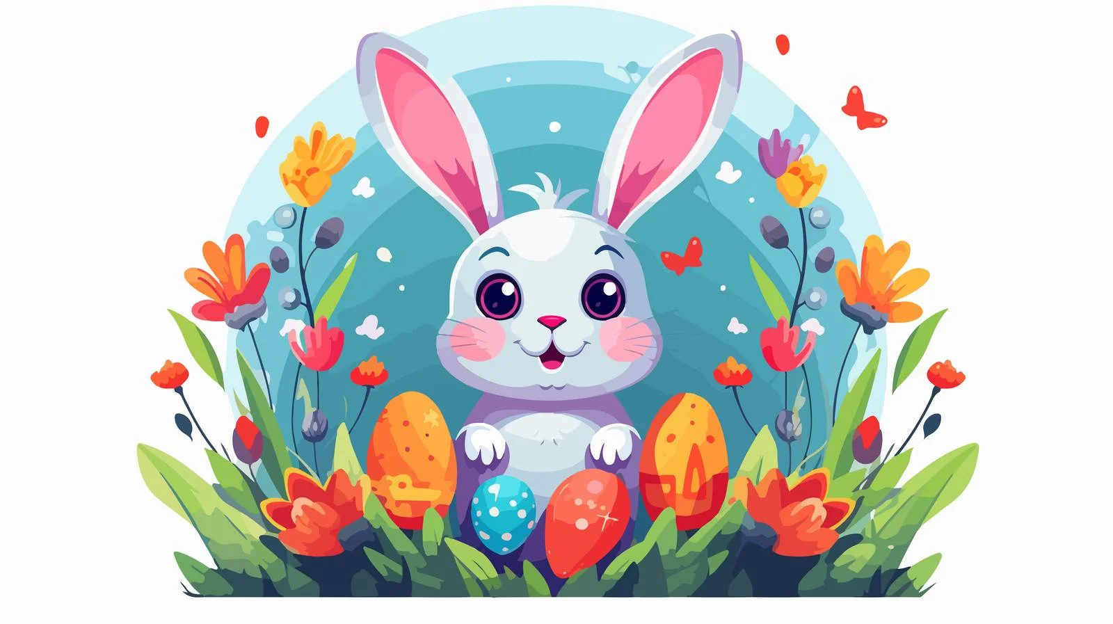 Easter Greeting Card Vector Illustration — free download from Dotvec
