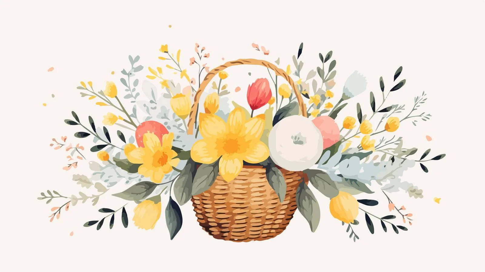 Easter Greeting Card Template with Joyful Design — free download from Dotvec