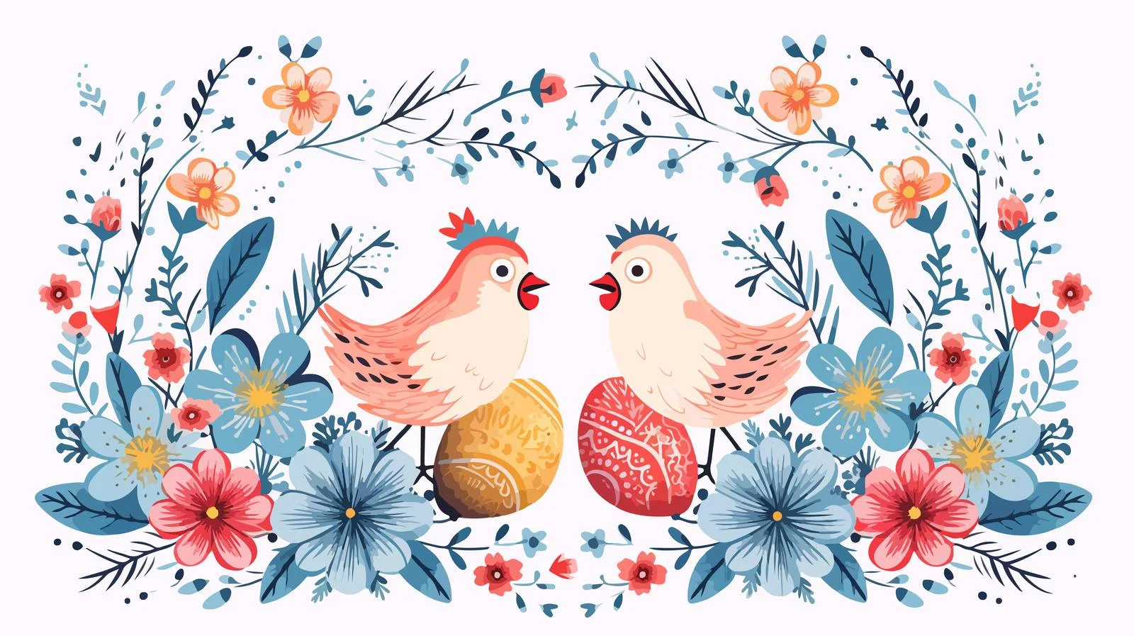 Easter Holiday Greeting Card Template Design — free download from Dotvec