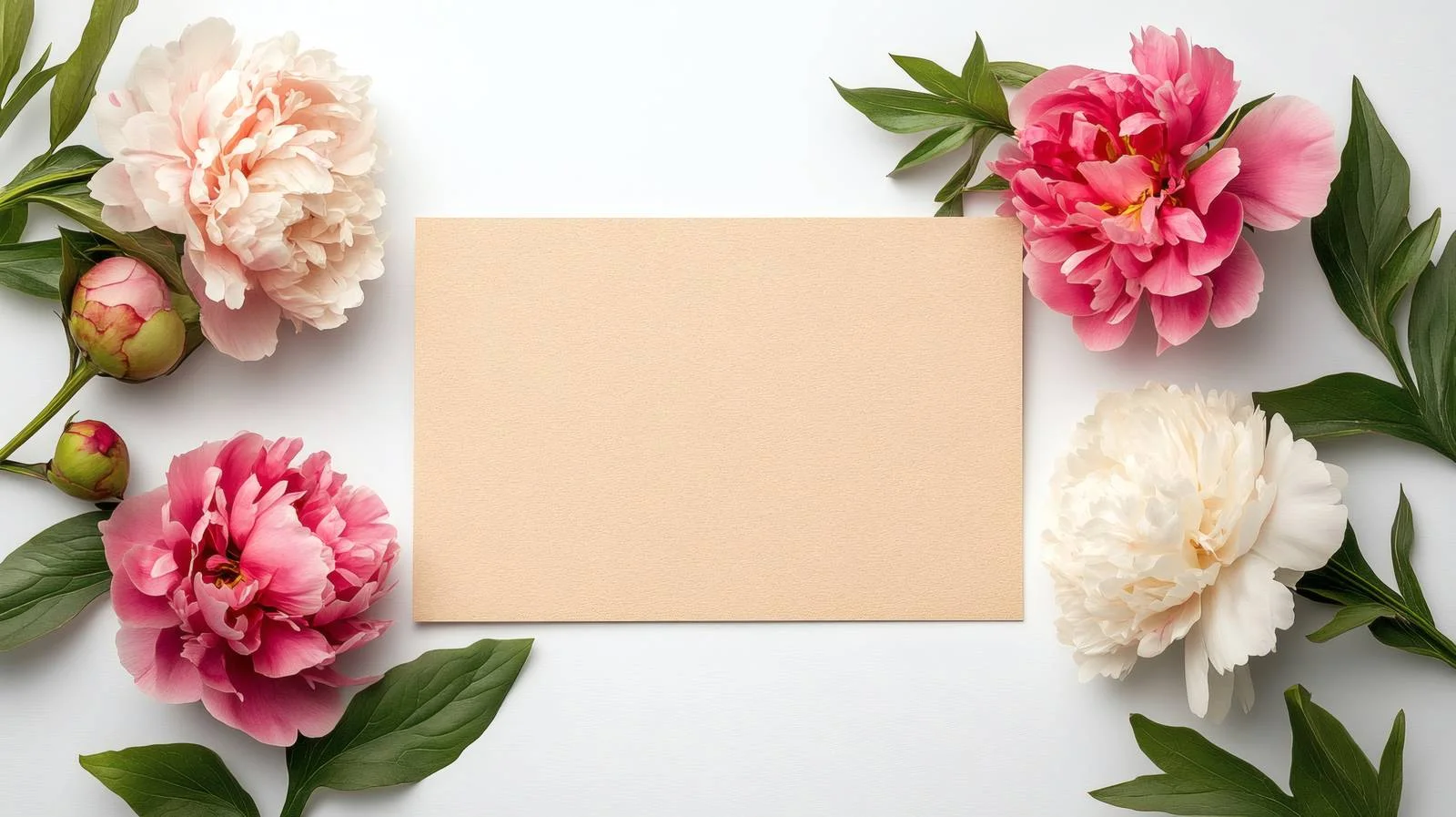 Elegant Peony Flower Greeting Card Design — free download from Dotvec