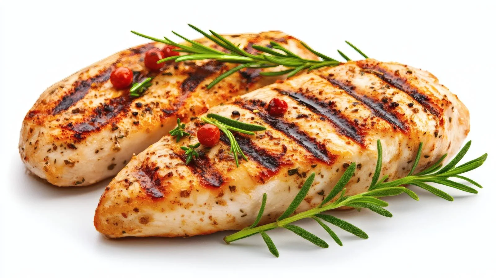 Juicy Grilled Chicken Breast on White Background — free download from Dotvec