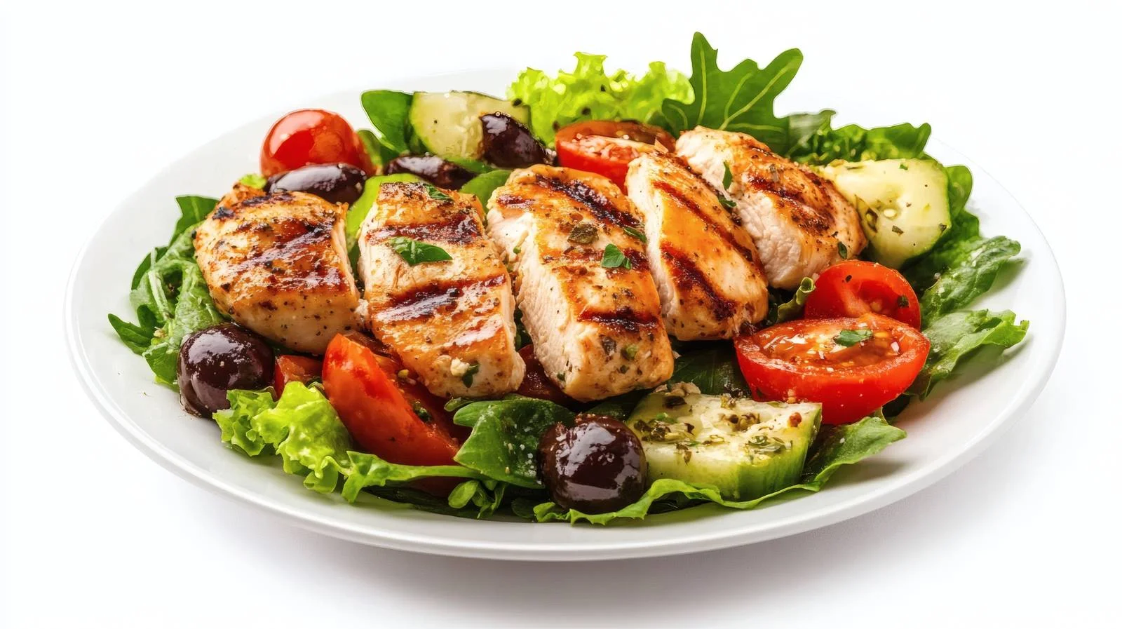 Succulent Grilled Chicken with Greek Salad — free download from Dotvec