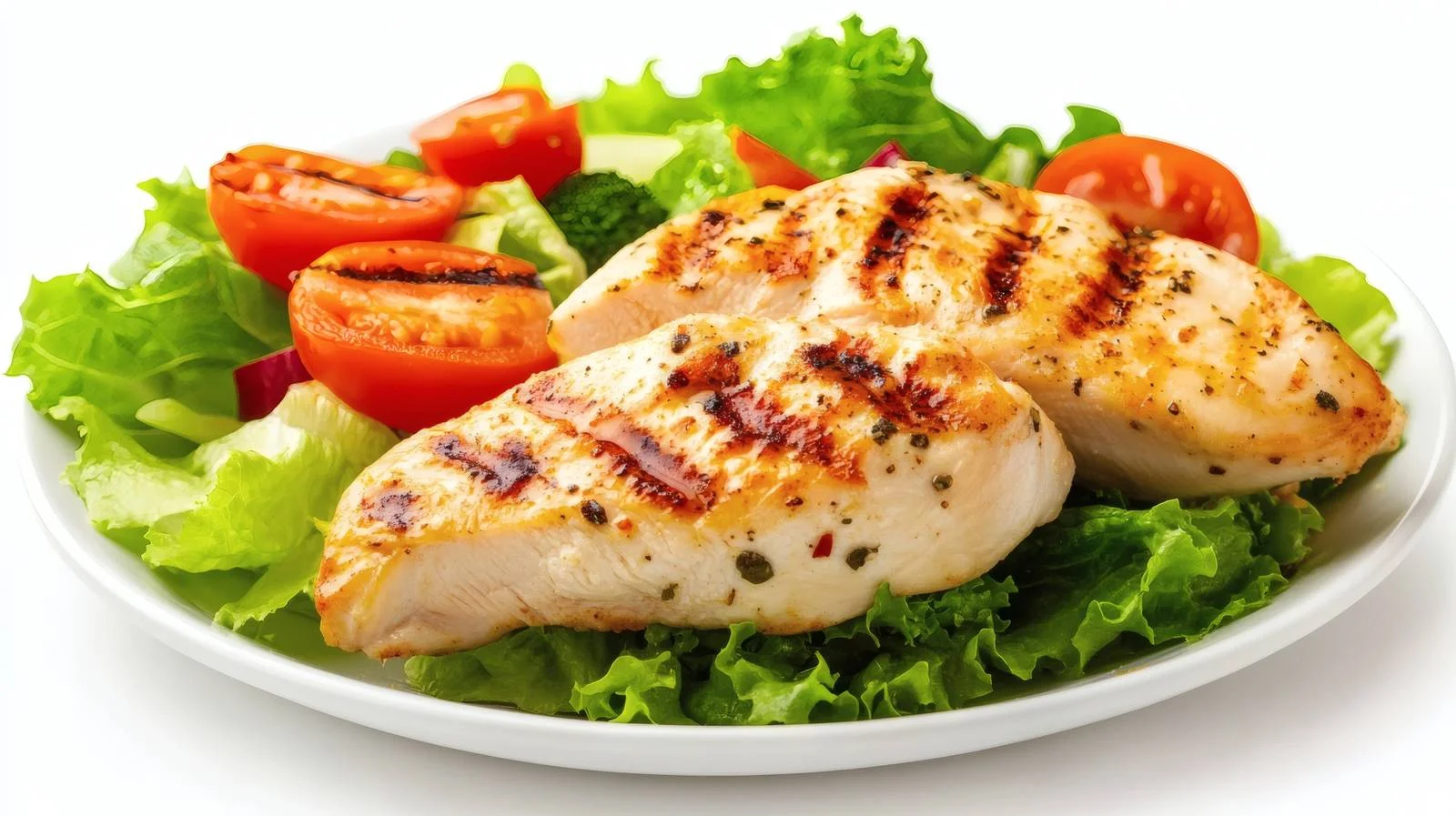 Savory Grilled Chicken Breast with Fresh Salad — free download from Dotvec