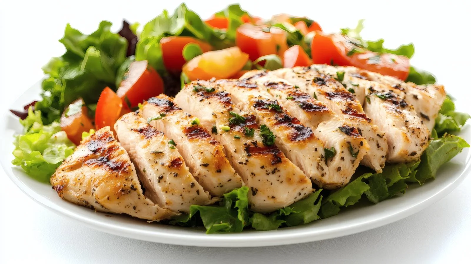 Succulent Grilled Chicken Breast and Fresh Salad — free download from Dotvec