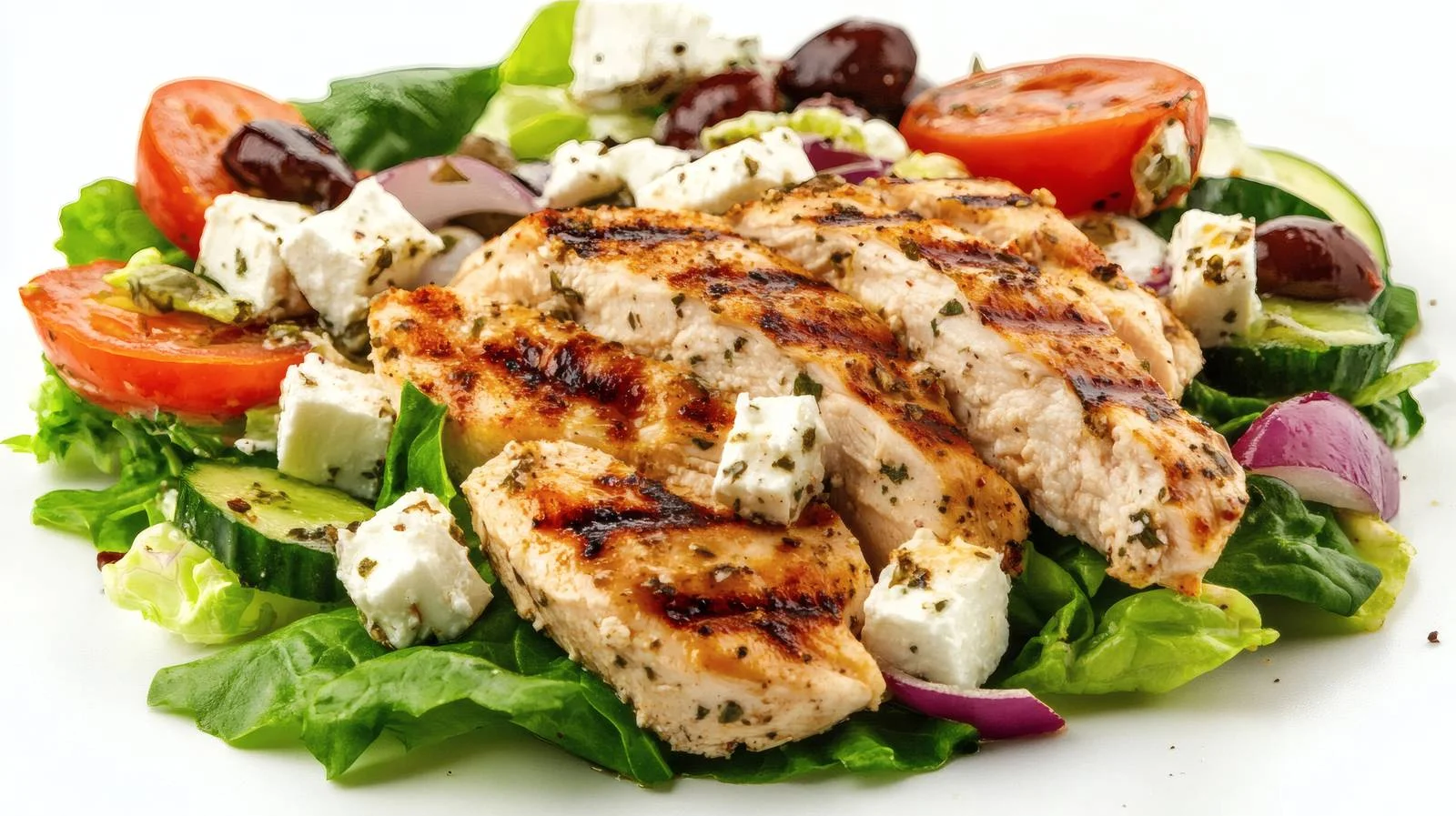 Succulent Grilled Chicken with Greek Salad — free download from Dotvec