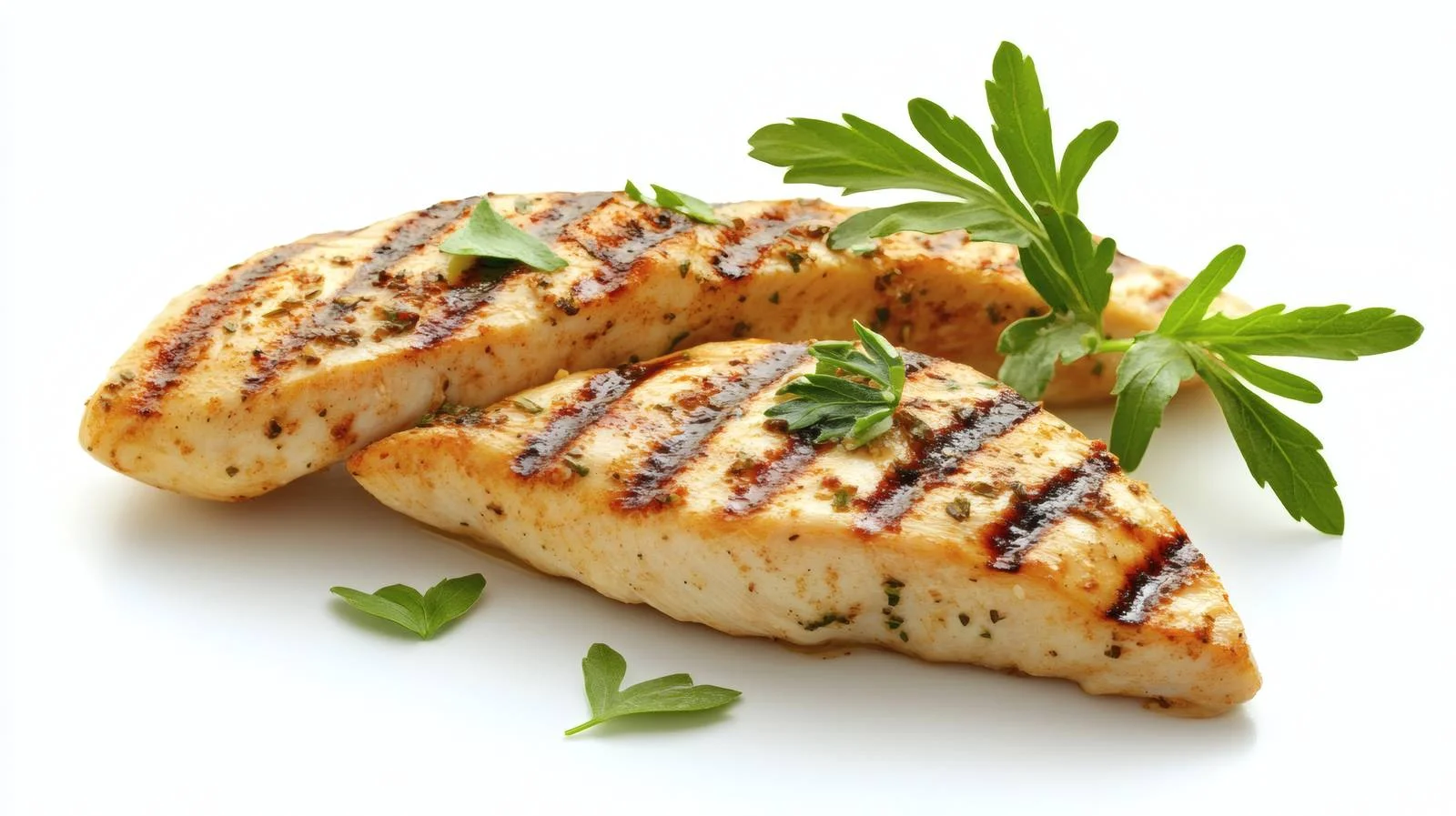 Tender Grilled Chicken Fillet on White Background — free download from Dotvec
