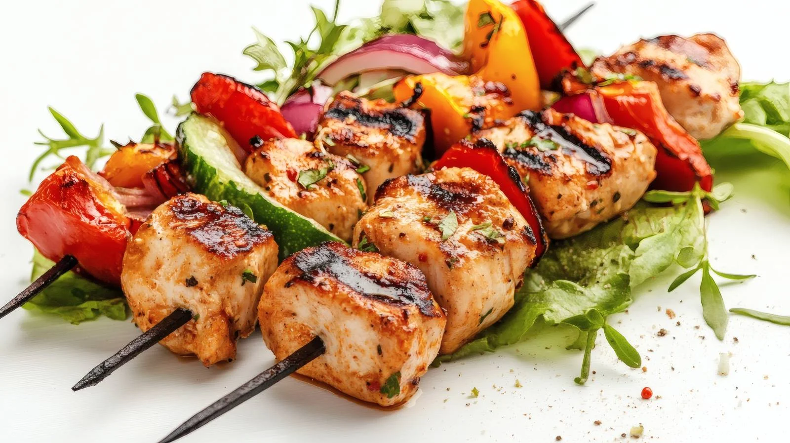 Succulent Chicken Kebab and Fresh Garden Salad — free download from Dotvec
