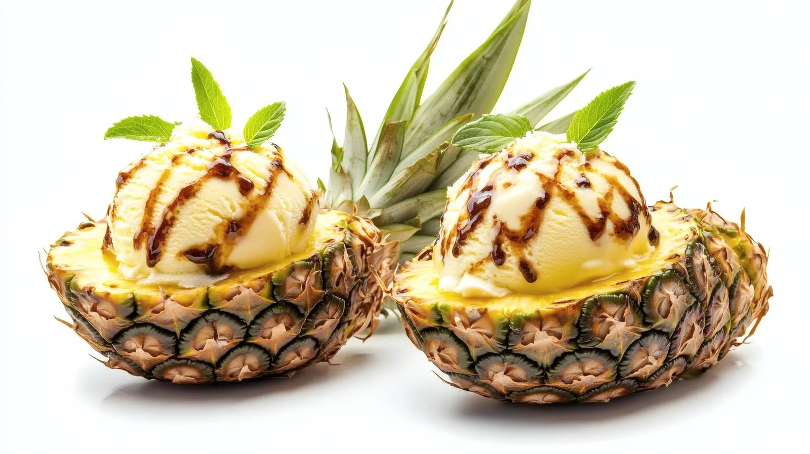 Exquisite Grilled Pineapple Ice Cream Delight — free download from Dotvec