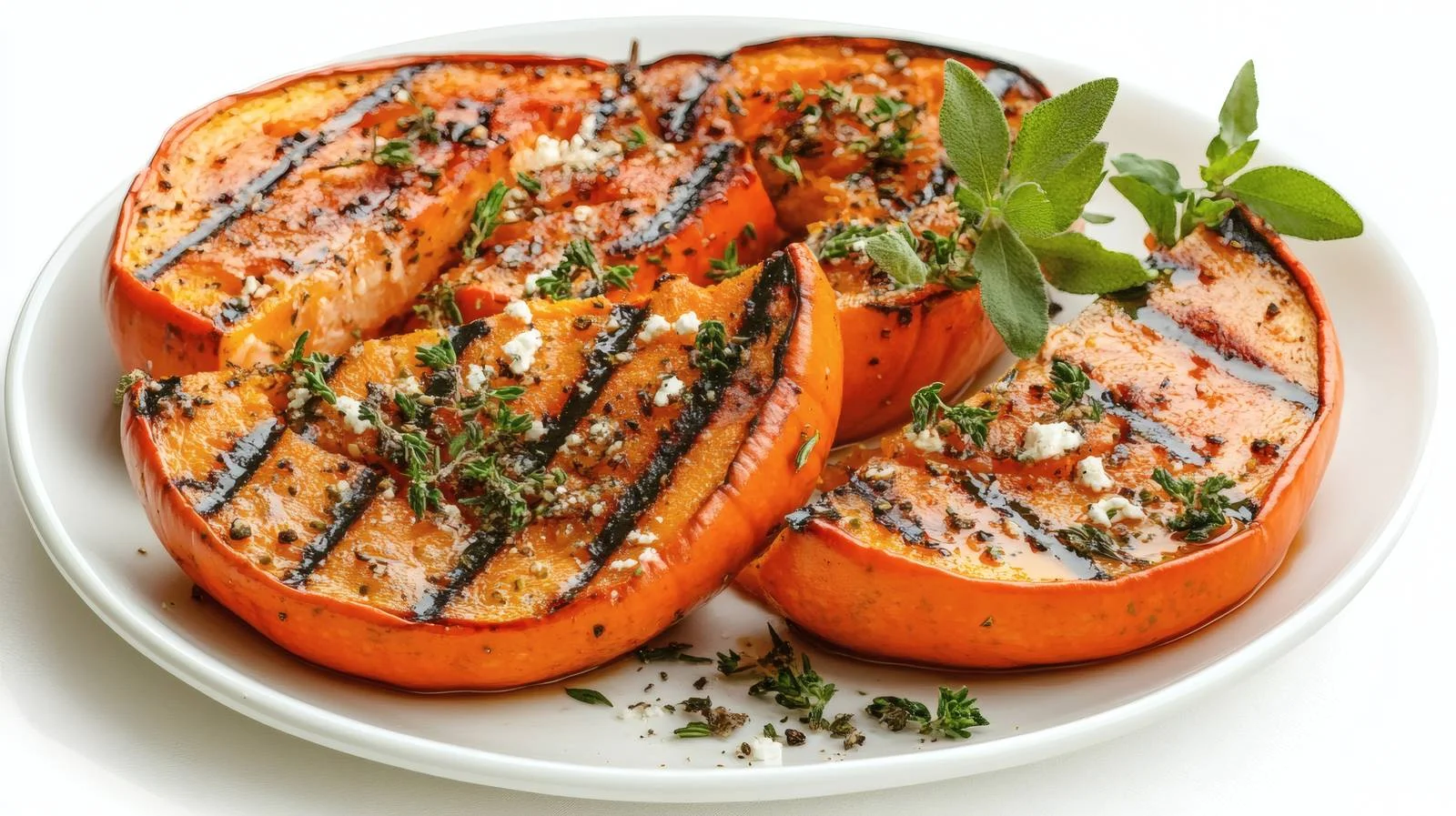 Savory Grilled Pumpkin with Feta and Herbs — free download from Dotvec