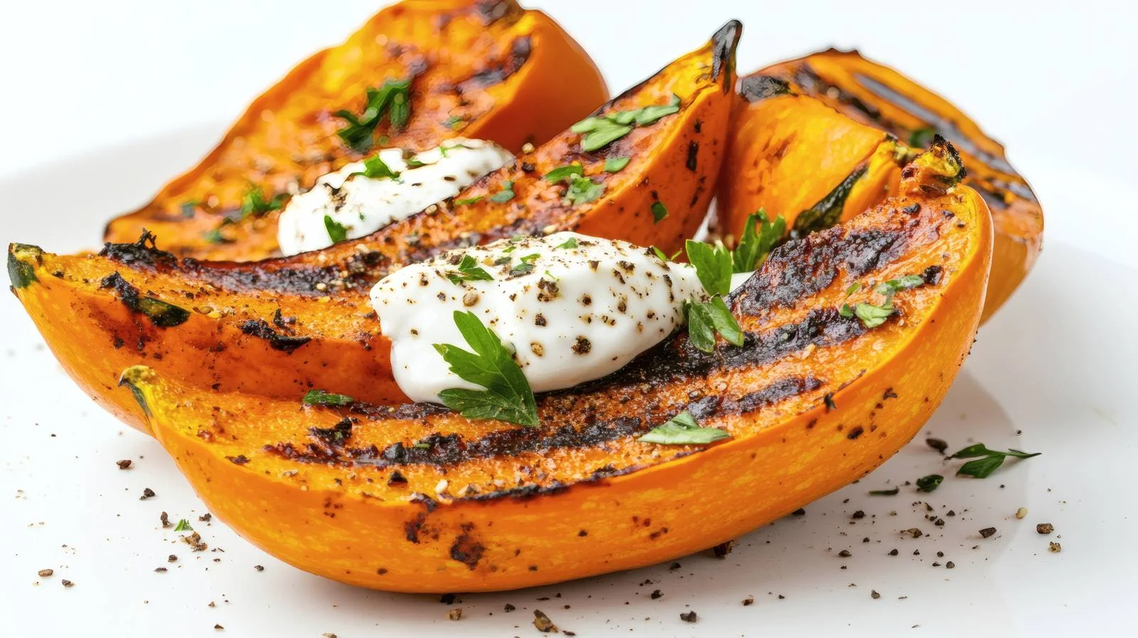 Succulent Grilled Pumpkin with Labneh and Herbs — free download from Dotvec