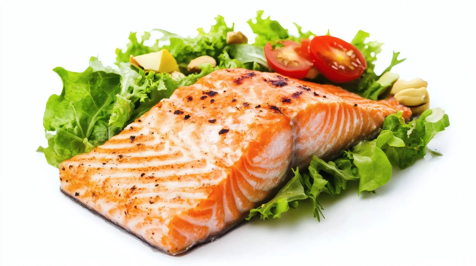 Delectable Grilled Salmon with Fresh Green Salad — free download from Dotvec