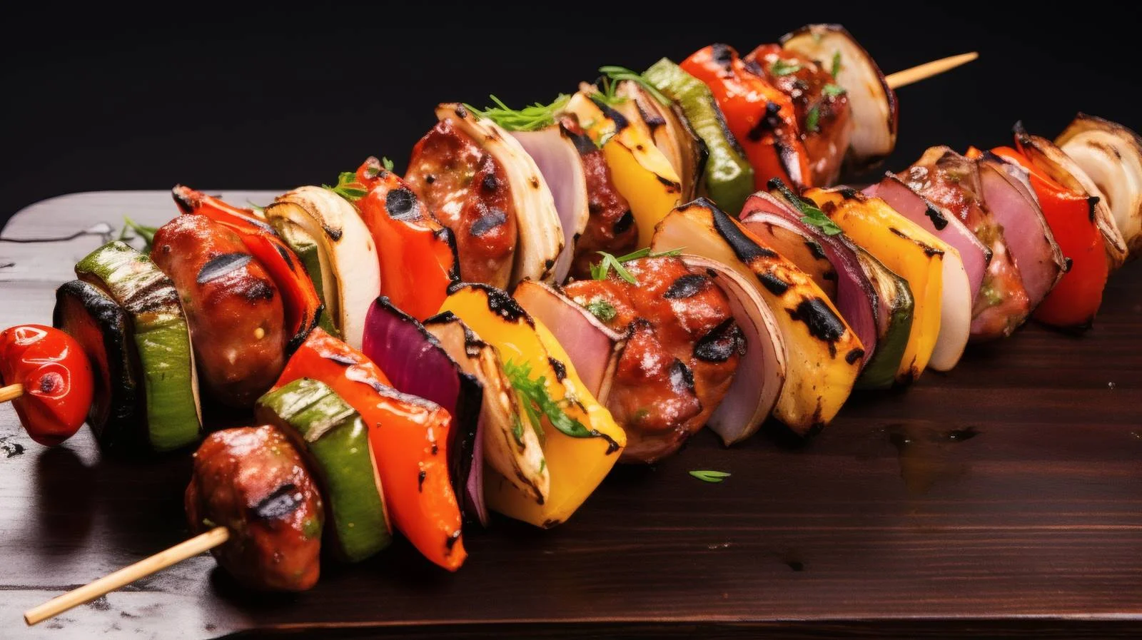 Savory Grilled Skewers with Sausage and Vegetables — free download from Dotvec