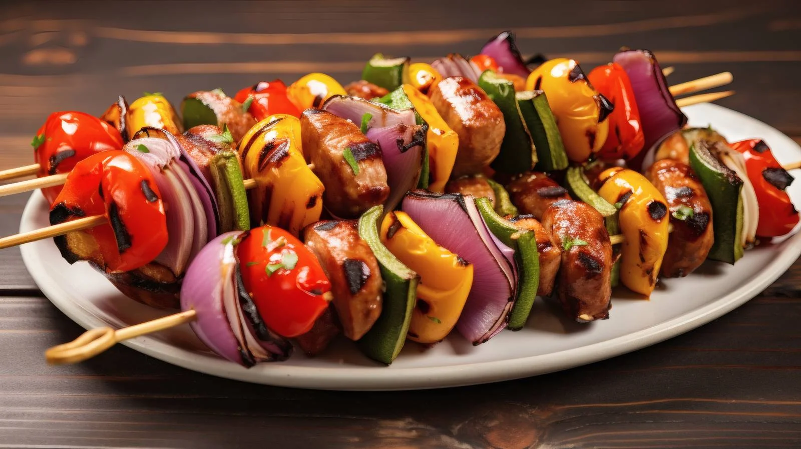 Delicious Grilled Sausage and Veggie Skewers — free download from Dotvec