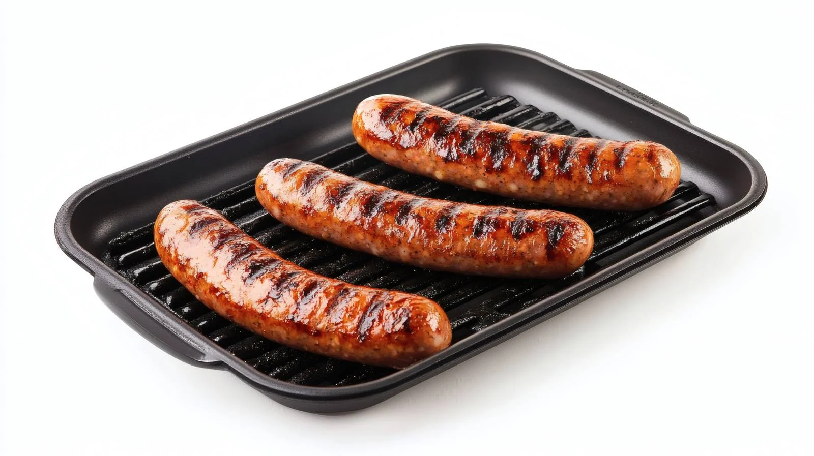 Sizzling Grilled Sausages on White Background — free download from Dotvec