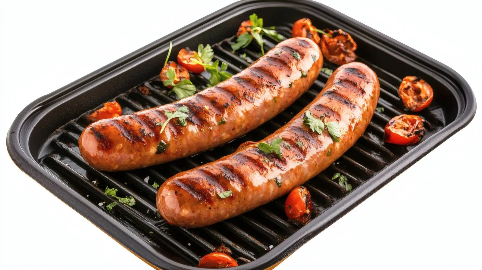 Sizzling Grilled Sausages on Pan — free download from Dotvec