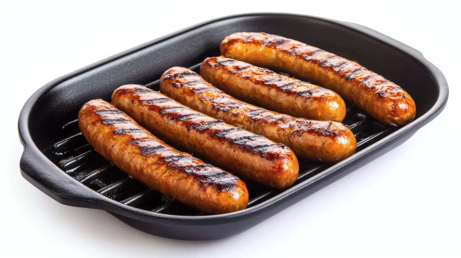 Sizzling Grilled Sausages on White Background — free download from Dotvec