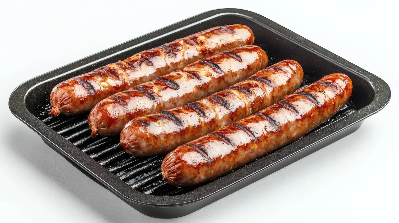 Sizzling Grilled Sausages on White Background — free download from Dotvec