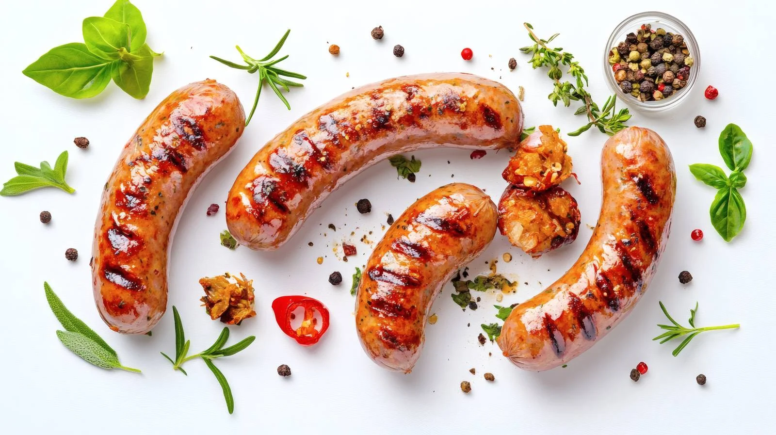 Savory Grilled Sausages with Spices — free download from Dotvec