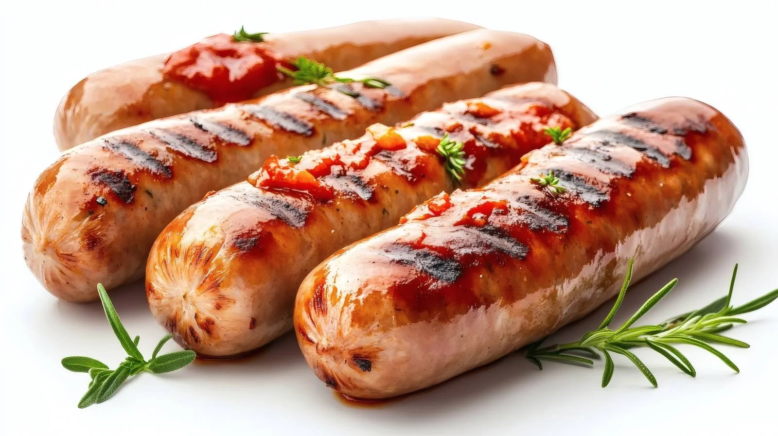 Savory Grilled Sausages with Herbed Tomato Sauce — free download from Dotvec