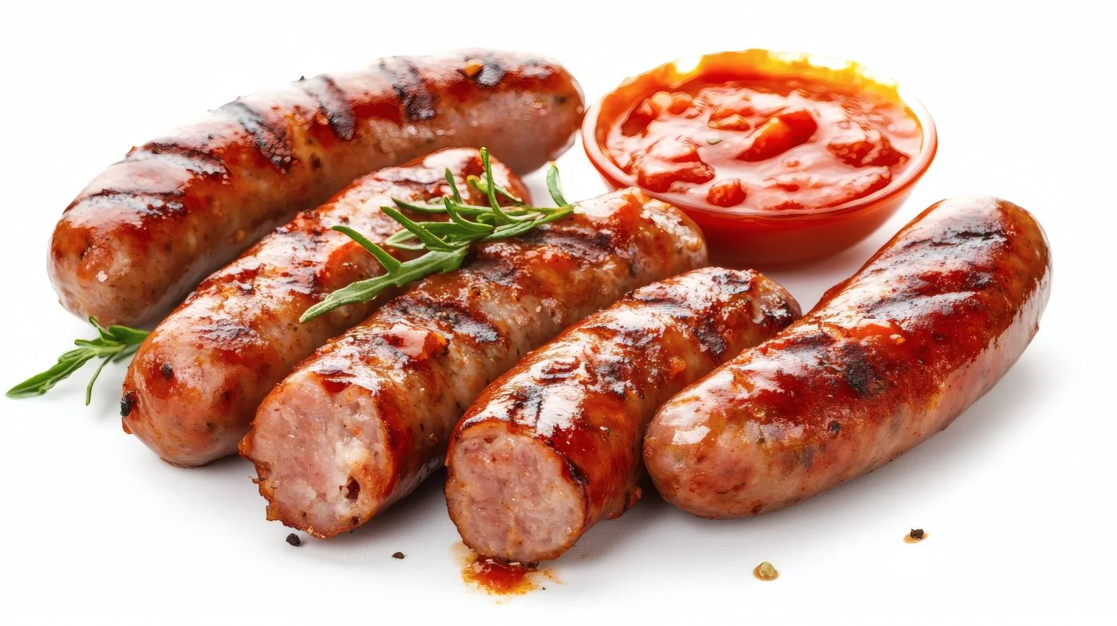 Succulent Grilled Sausages with Tomato Sauce — free download from Dotvec