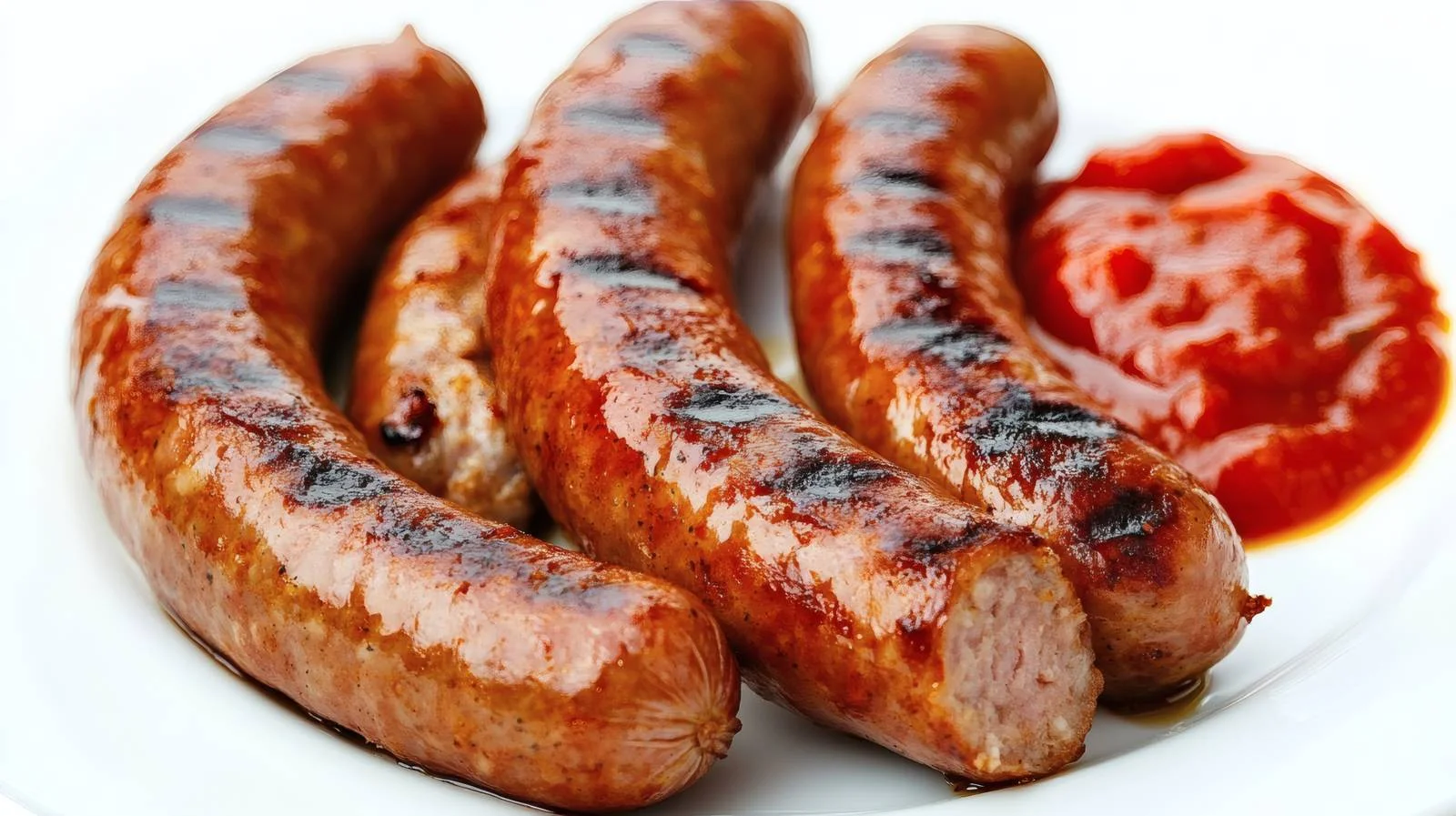 Succulent Grilled Sausages with Rich Tomato Sauce — free download from Dotvec