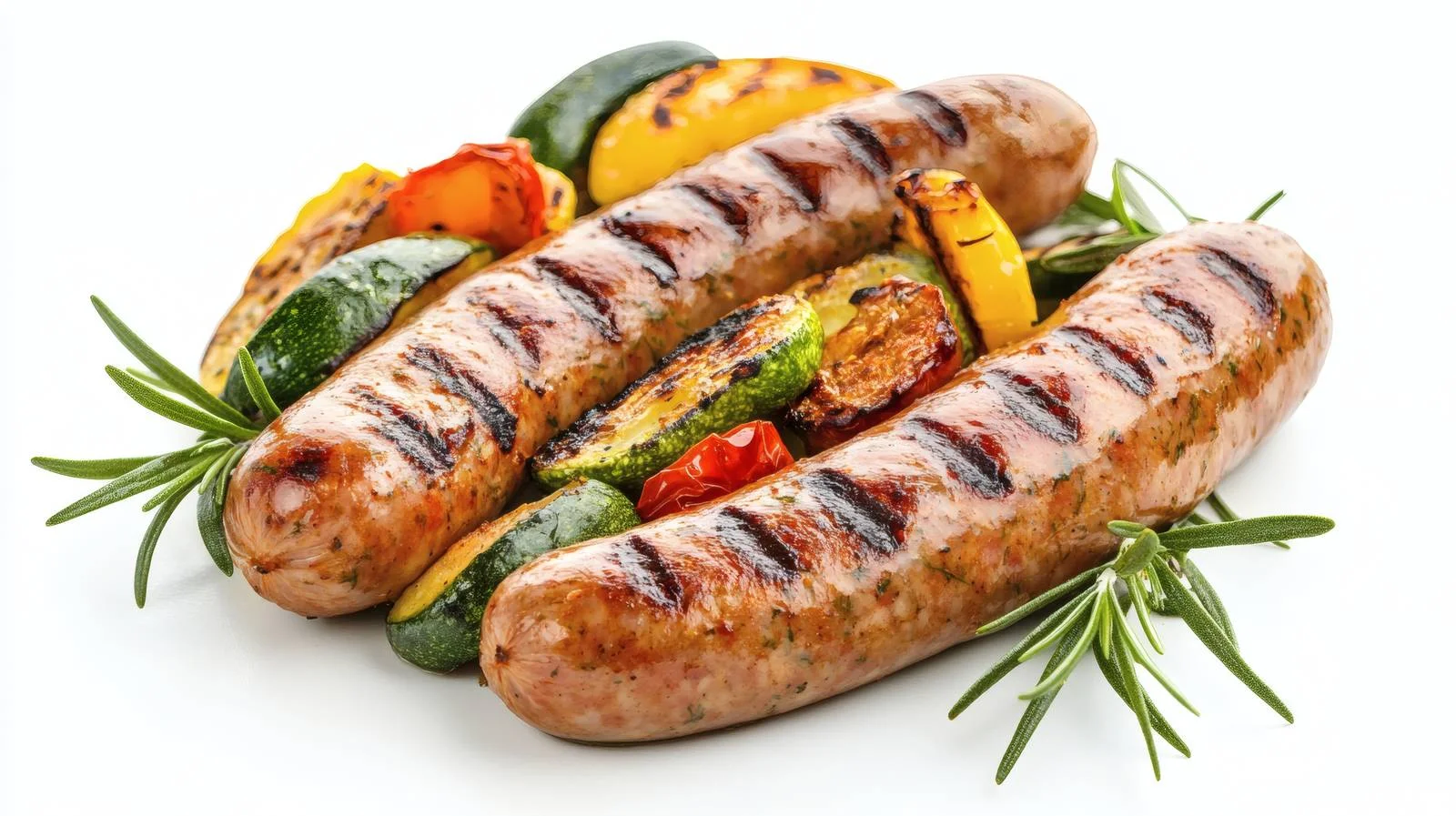 Savory Grilled Sausages and Vegetables Platter — free download from Dotvec
