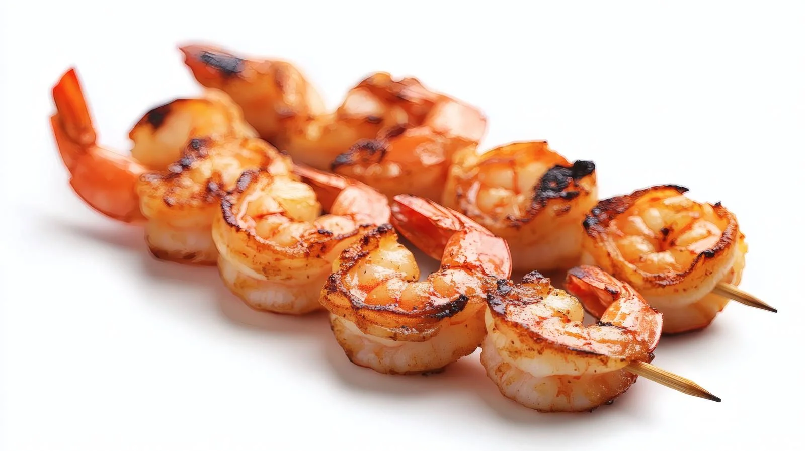 Succulent Grilled Shrimp Skewers on White — free download from Dotvec