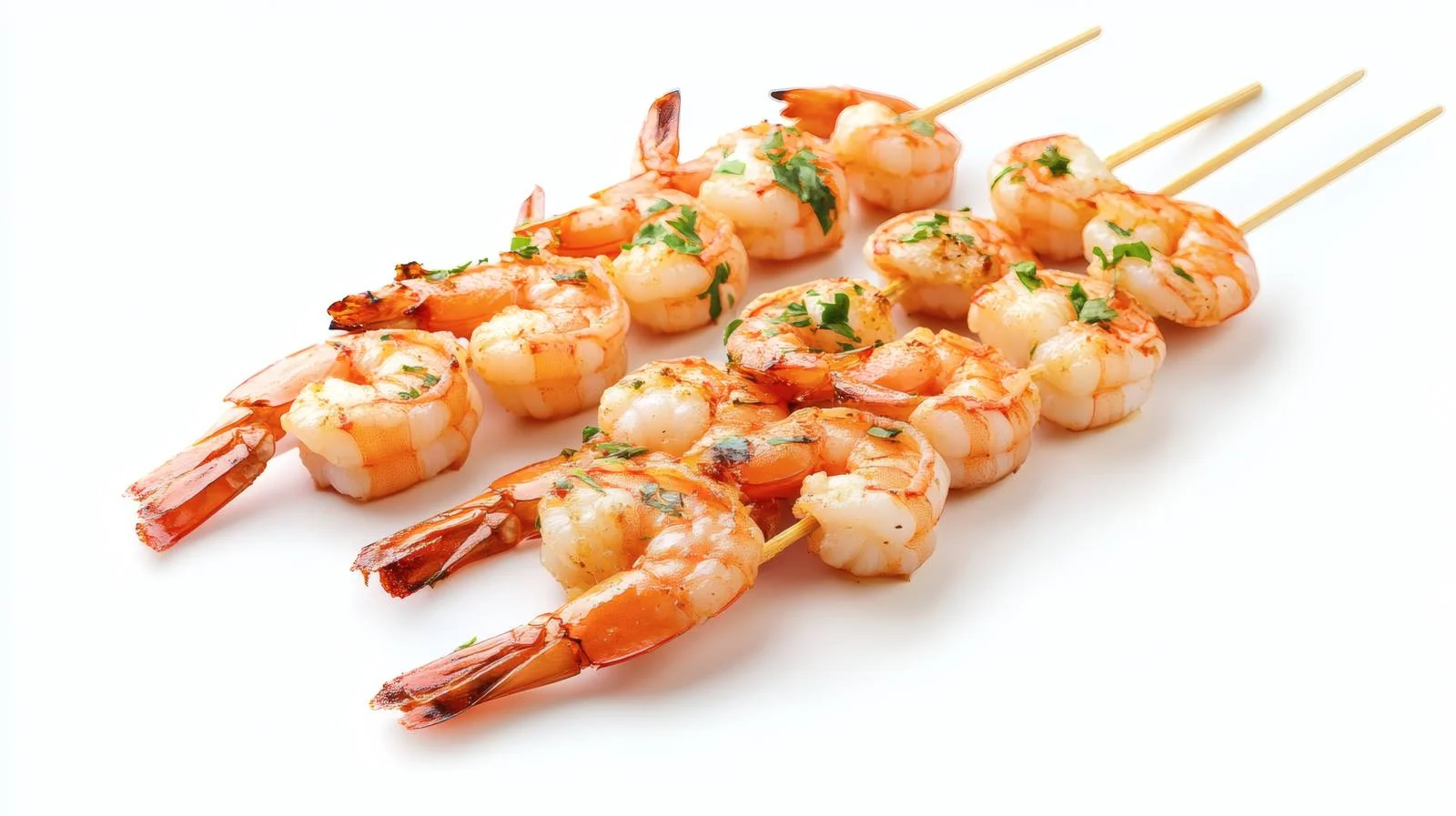 Delicious Grilled Shrimp Skewers on White — free download from Dotvec