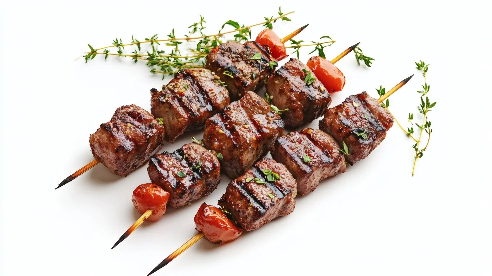 Savory Grilled Skewer on White Background — free download from Dotvec