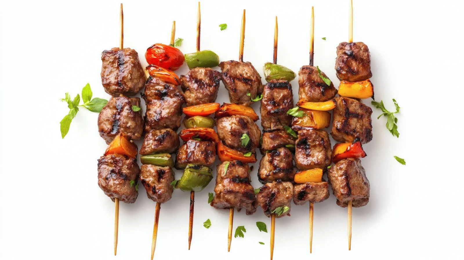Delicious Grilled Skewers on White Background — free download from Dotvec