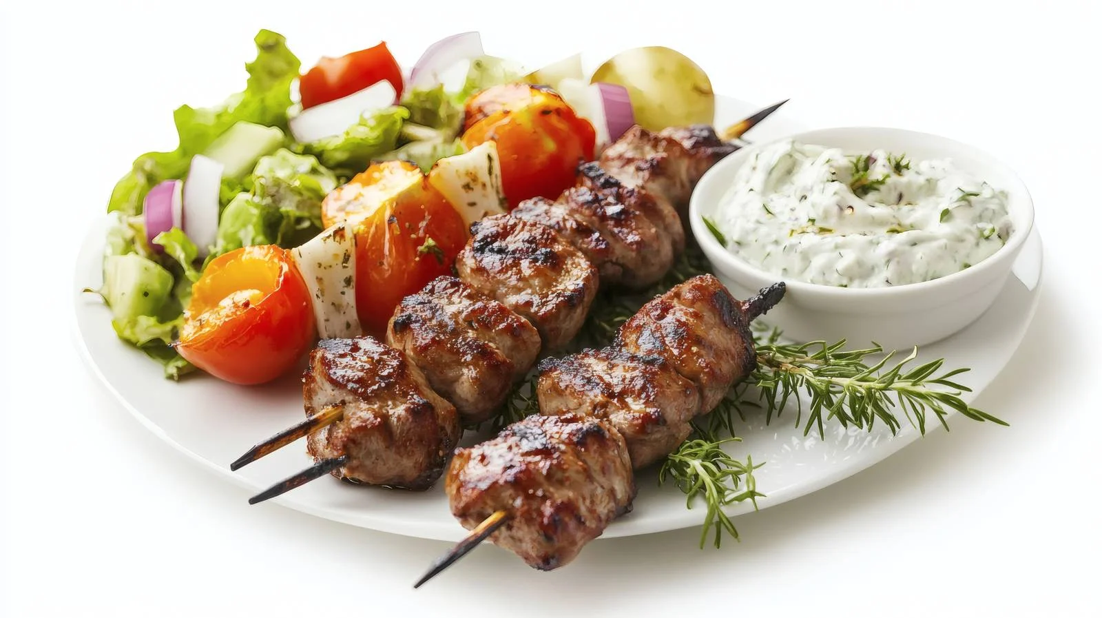 Exquisite Grilled Souvlaki and Greek Tzatziki — free download from Dotvec