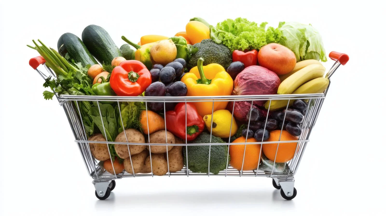 Nutritious Grocery Shopping on White Background — free download from Dotvec