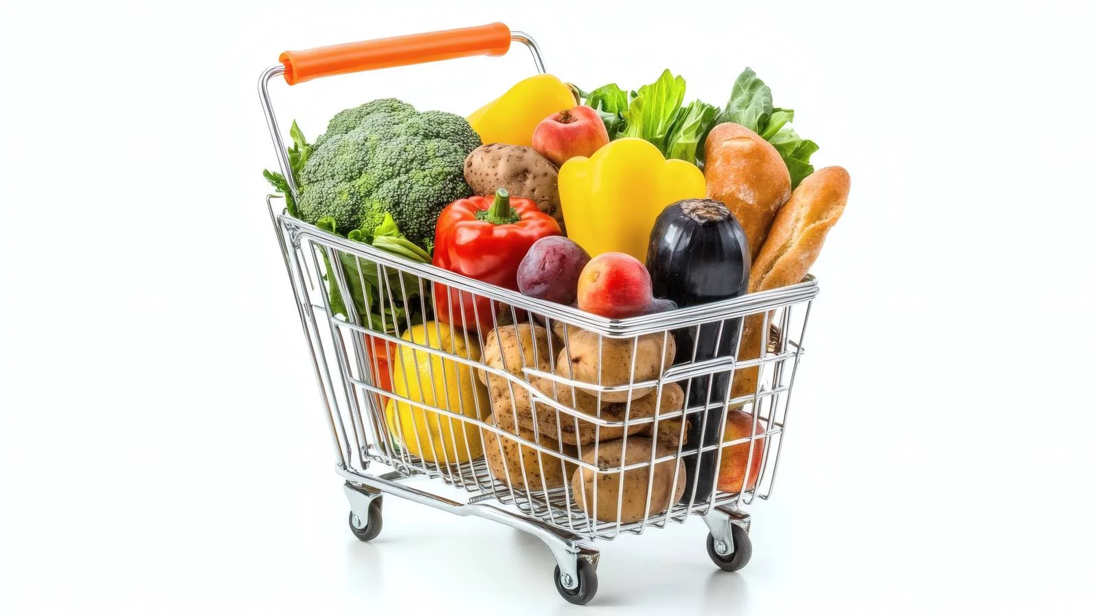 Nutritious Grocery Shopping Items on White Background — free download from Dotvec