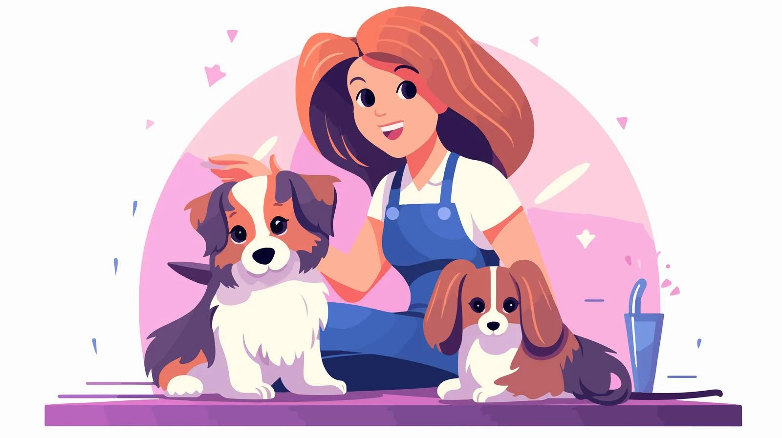 Pet Grooming Services Vector Graphic Illustration — free download from Dotvec